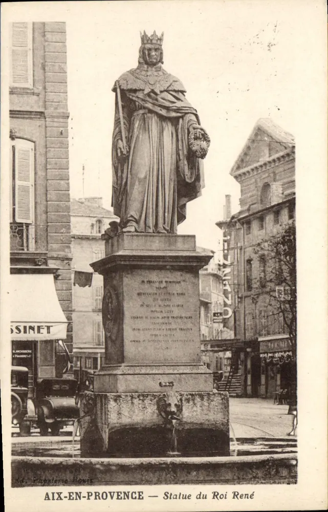Aix-en-Provence — Estátua do Rei René - Frente