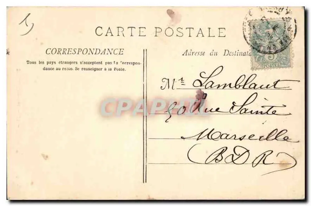 Aix-en-Provence — Estátua do Rei René — Editor: Cabinet Cinet, n°25 - Verso