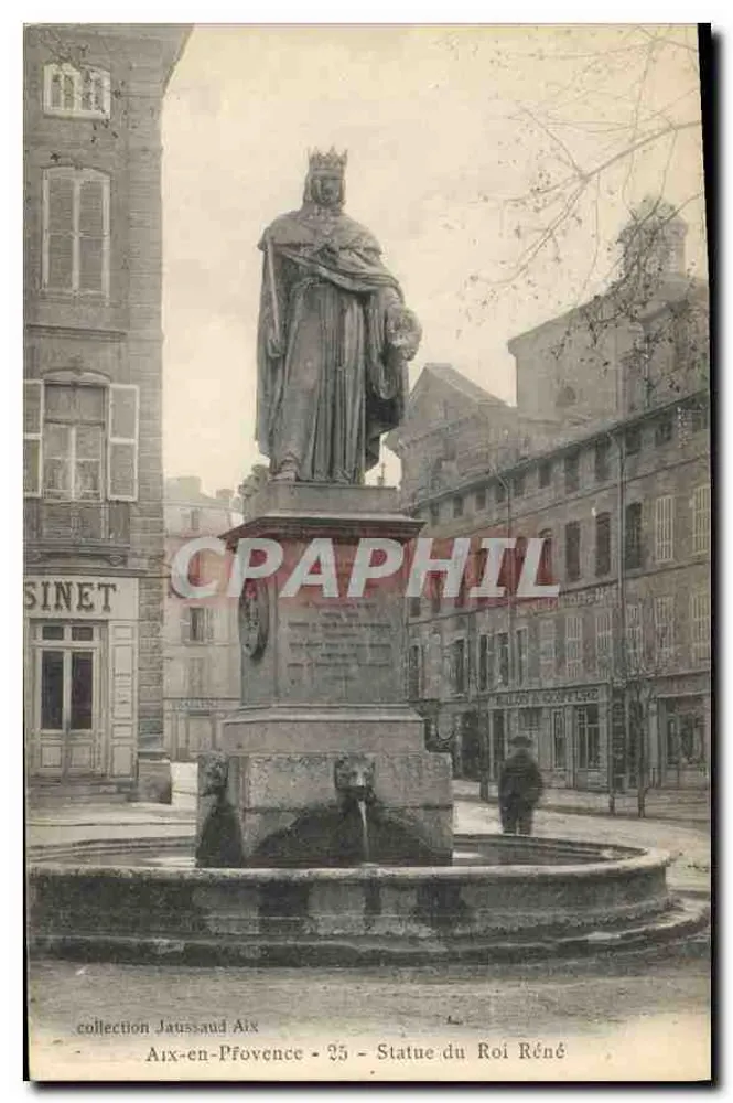 Aix-en-Provence - Estátua do Rei René — coleção Jaussaud Aix - 25 - Frente