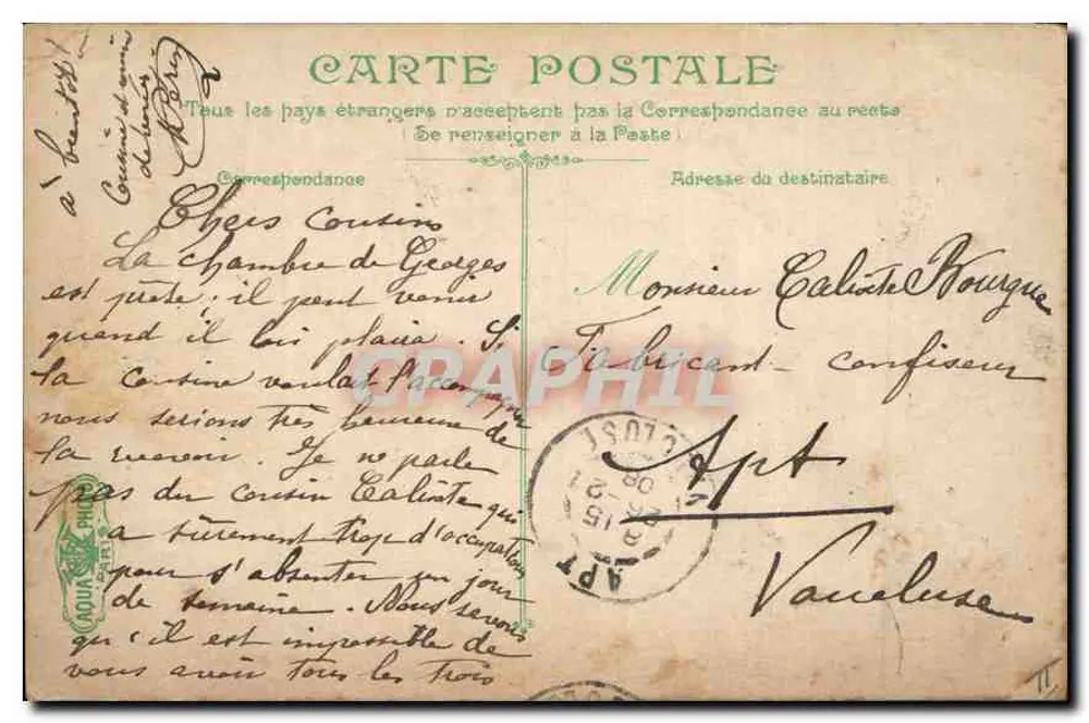 Ala-en-Provence — Estátua de Mirabeau no jardim do castelo — Editor: Léon Dreyfus, n° 20616 - Verso