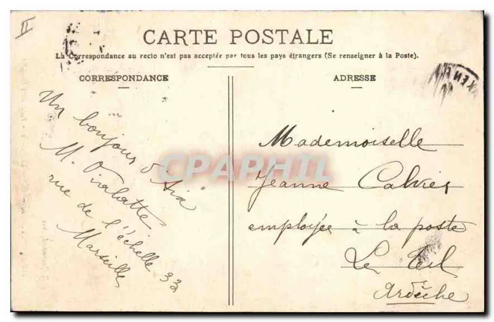 Aix-en-Provence — Die Stadtverwaltung. Uhrenturm — Coll. Jaussaud, Aix — 66 - Rückseite