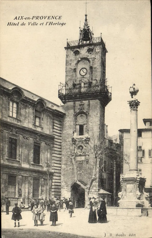 AIX-en-PROVENCE — Rathaus und Uhren — Verlag J B Bouïs - Vorderseite
