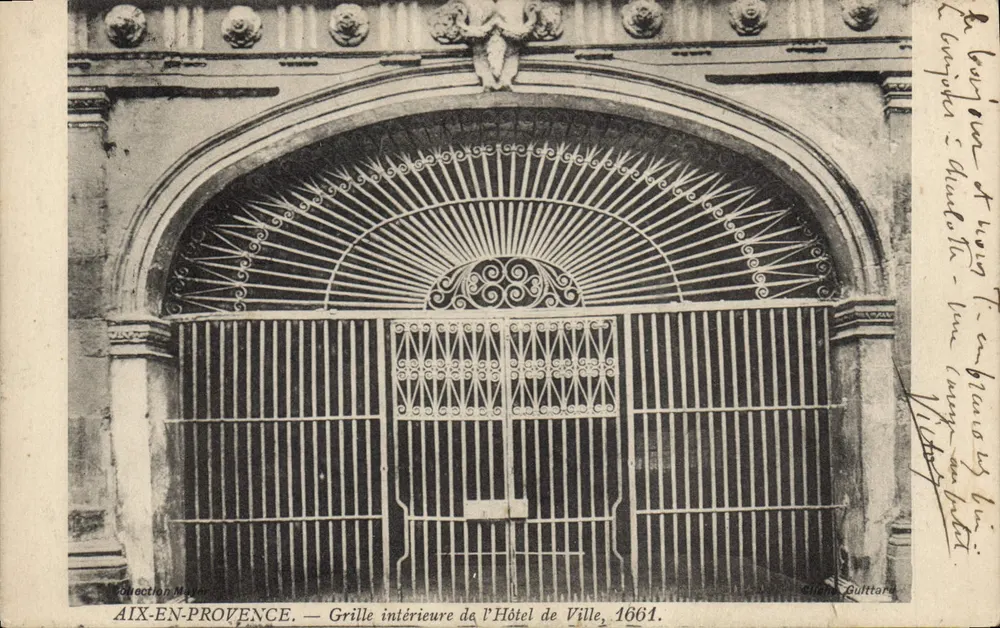 Aix-en-Provence — Innentor des Rathauses, 1664. - Vorderseite