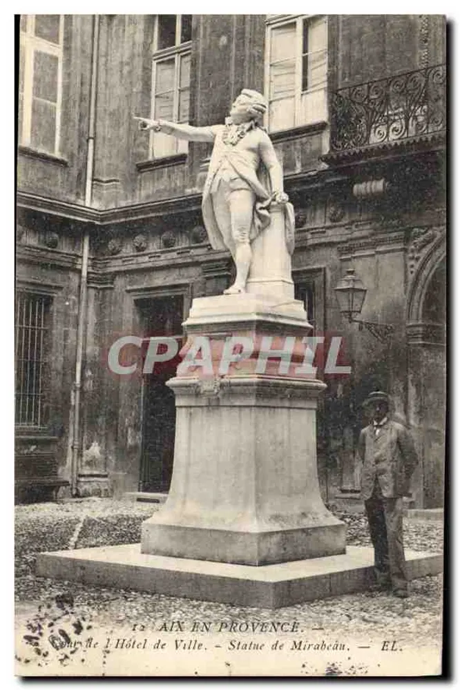 Hof des Rathauses — Statue von Mirabeau — EL - Vorderseite
