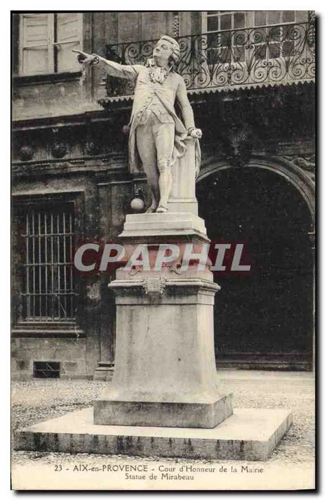 AIX-en-PROVENCE — Cour d'Honneur de la Muirie — Statue de Mirabeau - Vorderseite