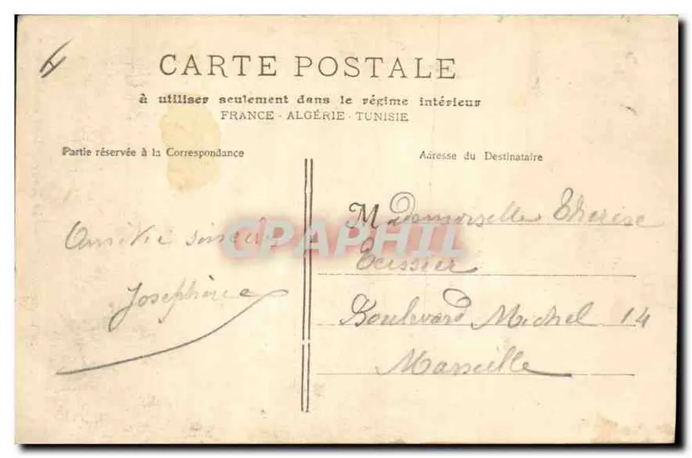 Aix-en-Provence — Die Stadtverwaltung - Uhrturm — Ausgabe Laussaud, Nr. 66 - Rückseite