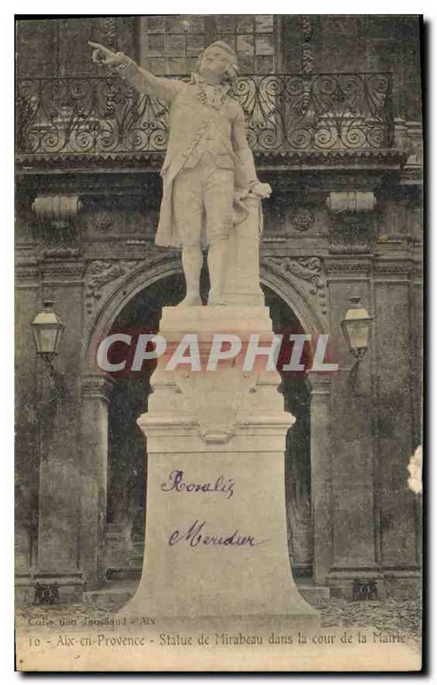 Aix-en-Provence - Statue von Mirabeau im Hof des Rathauses — Sammlung Hausson - n°10 - Vorderseite