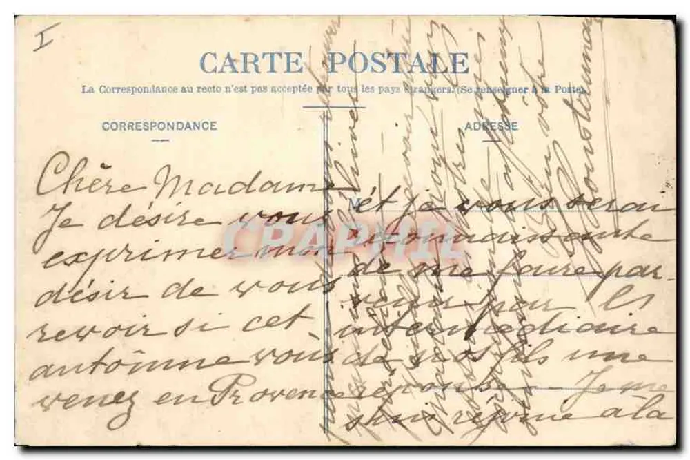 Aix-en-Provence — Turm der Uhr und monumentale Säule — Sammlung C. Martinet, Aix - Rückseite