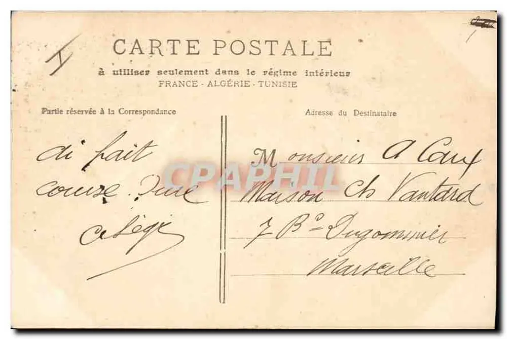 Aix-en-Provence — Die Stadtverwaltung - Uhrenturm — Sammlung Jaussaud - Rückseite