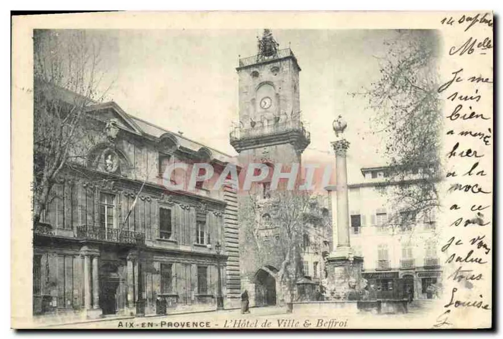 Aix-en-Provence — L'Hôtel de Ville & Beffroi — editore non identificato - Recto