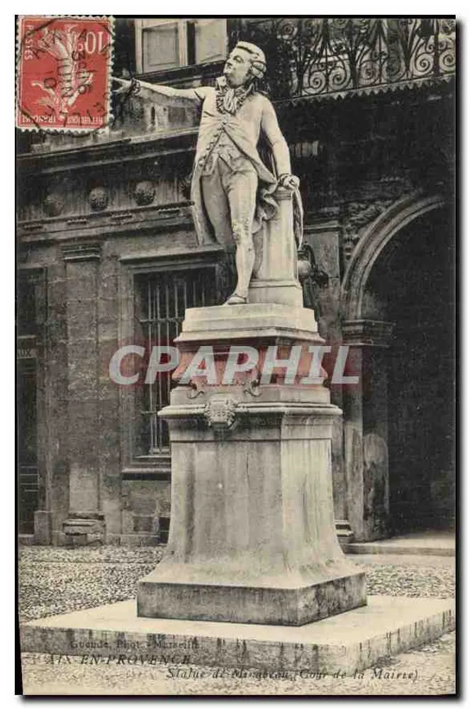 Statue Masqueau — Hof des Rathauses — Guichard, Fotografie Marseille - Vorderseite