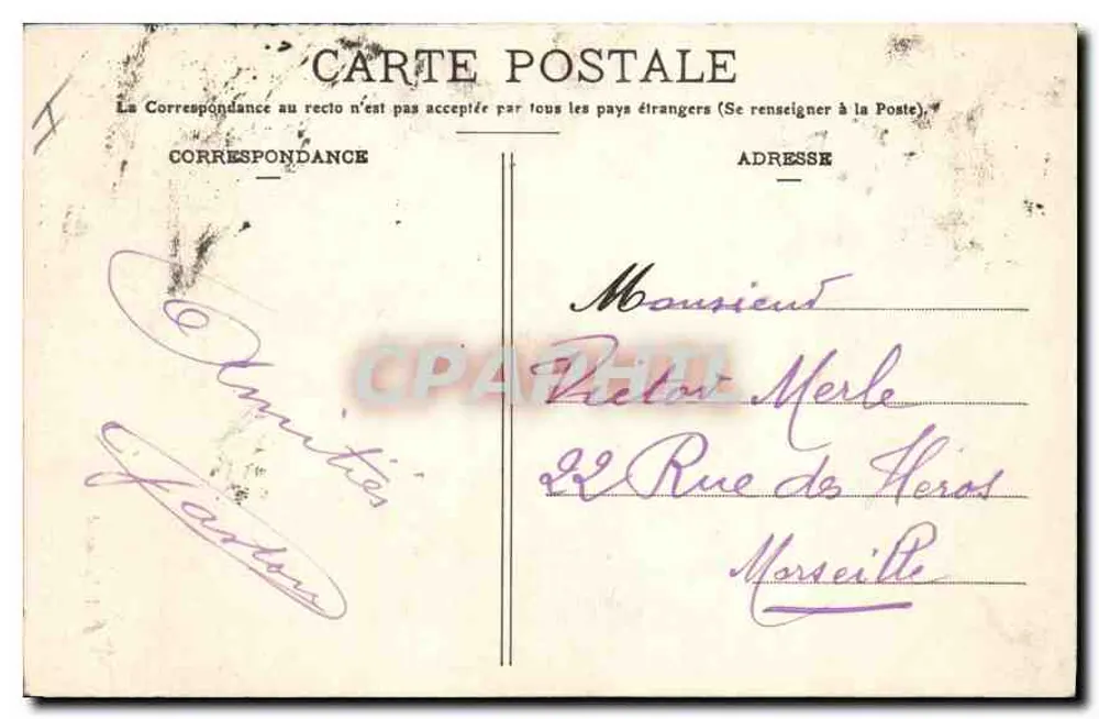 Aix-en-Provence — Die Stadtverwaltung - Uhrturm — Coll. Jaussaud, n°66 - Rückseite