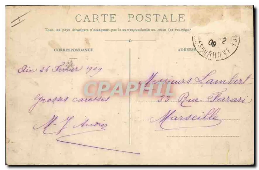 Aix-en-Provence — A Prefeitura — Coleção Bausseoun - Verso