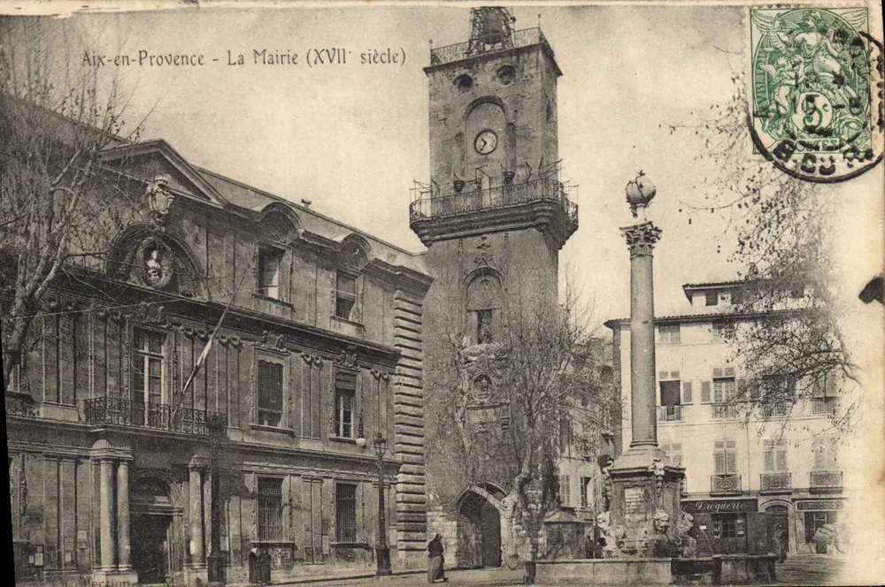 Aix-en-Provence - La Mairie (siglo XVII) — editor 'Préguerie' - Anverso