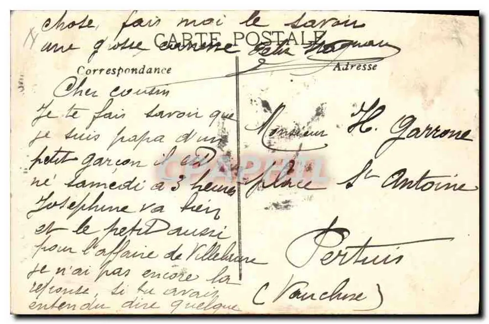 Aix-en-Provence — Estátua de Mirabeau — Bouis, editor, Aix - Verso