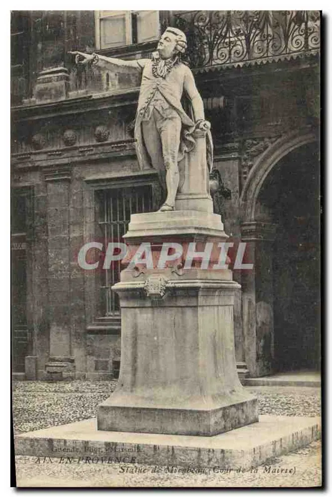 Statue von Mirabeau — Cour de la Mairie — Aix-en-Provence - Vorderseite