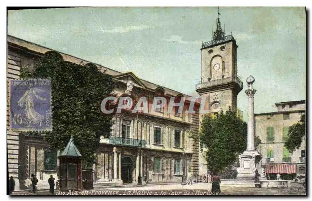 Aix-en-Provence — Rathaus und Uhrturm — Verlag Drucker - Vorderseite