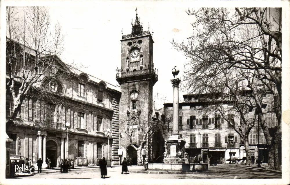 Aix-en-Provence — Das Rathaus (1552-1608) und der Turm (1501) — Rella - Vorderseite