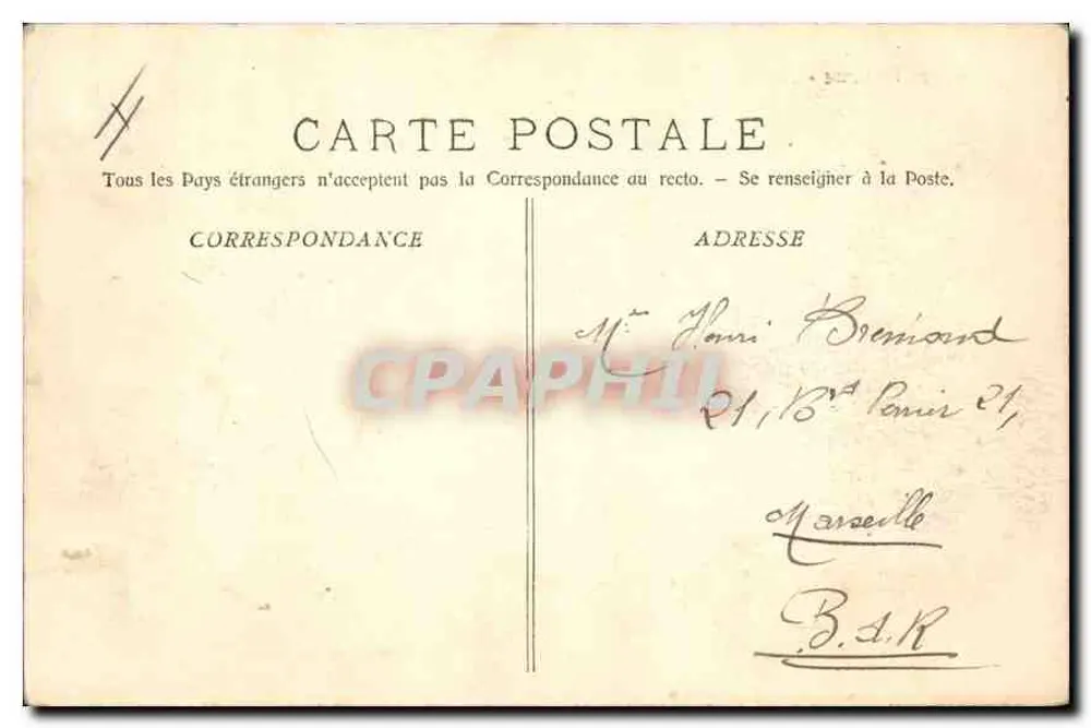 Aix-en-Provence - A Prefeitura (Século XIII) — editor C.M. — número de série não visível - Verso
