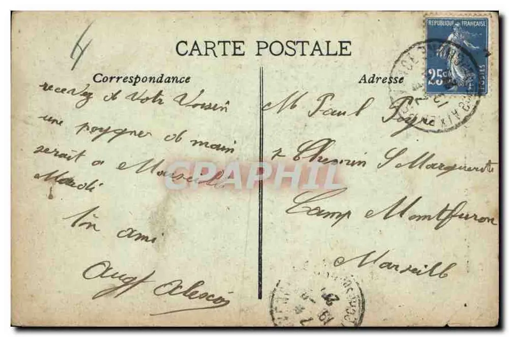 Aix-en-Provence — Estátua de Mirabeau — Edit. F. Boutière, Café-Tabacs - Verso