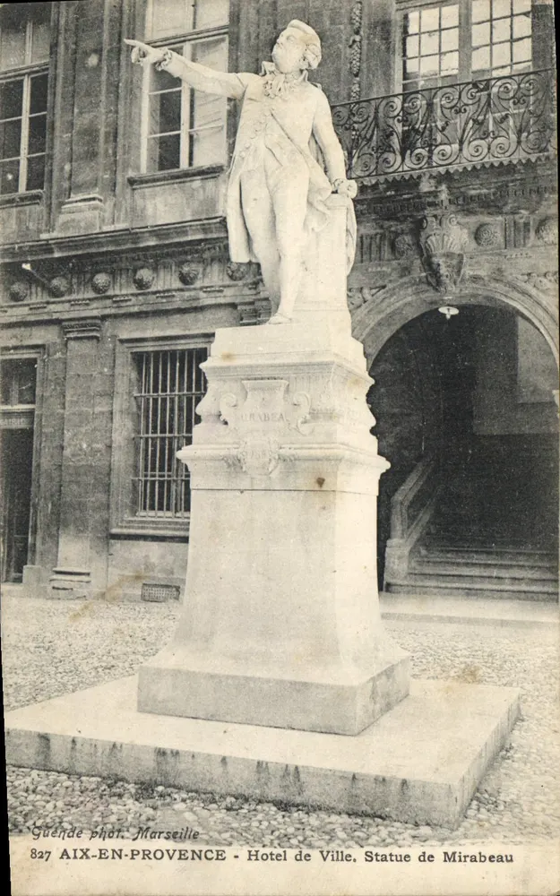 Aix-en-Provence — Rathaus. Statue des Mirabeau — Guendé phot. Marseille, n°827 - Vorderseite
