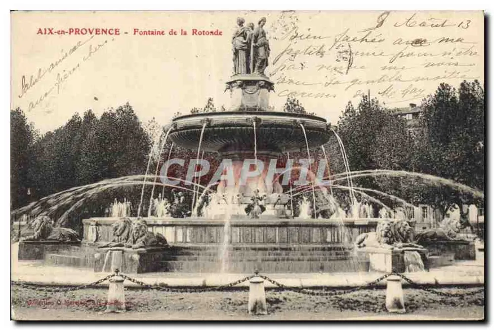 AIX-en-PROVENCE — Fontäne der Rotonde — veröffentlicht von A. Mareschal & Cie - Vorderseite