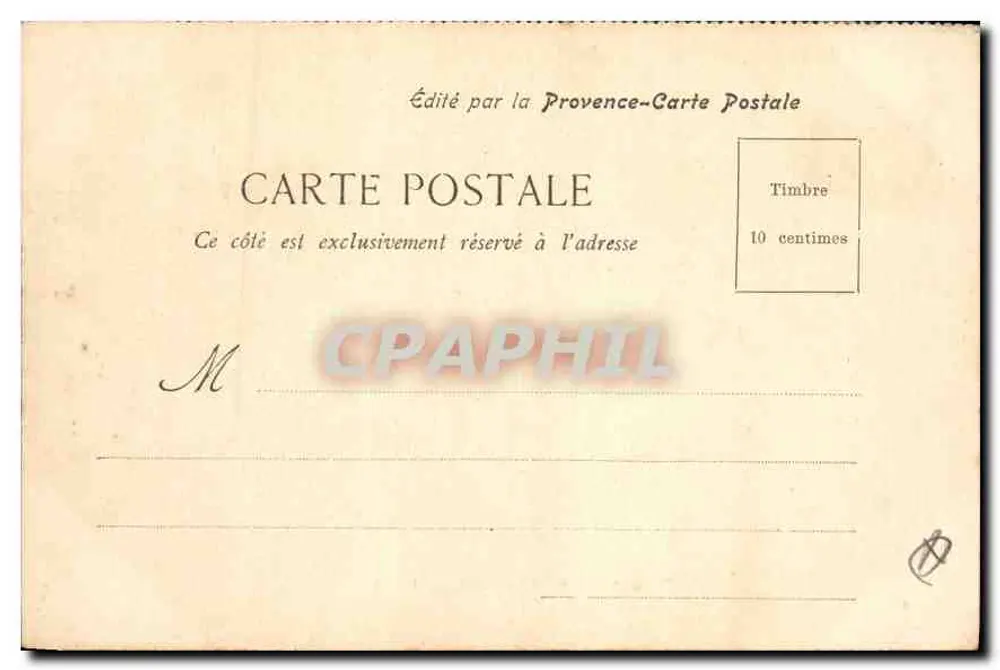 Aix - A Grande Fontaine — editada pela Provence-Carte Postale - Verso