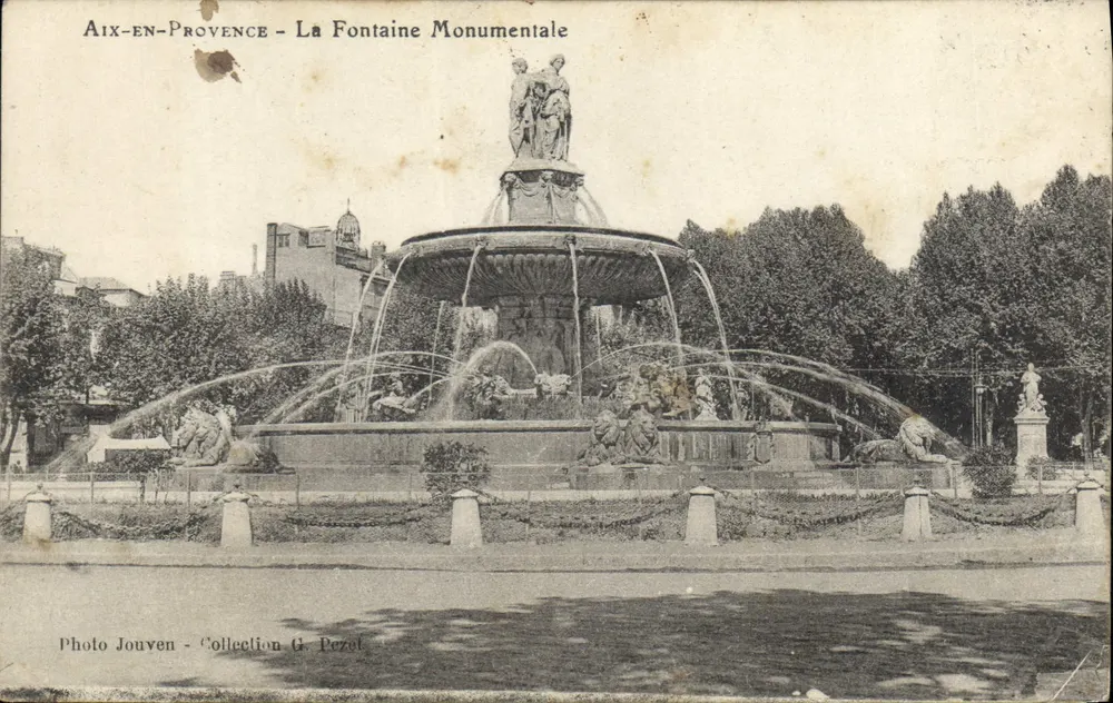 Aix-en-Provence — Die monumentale Fontaine — Photo Jouven - Sammlung G. Pozet - Vorderseite