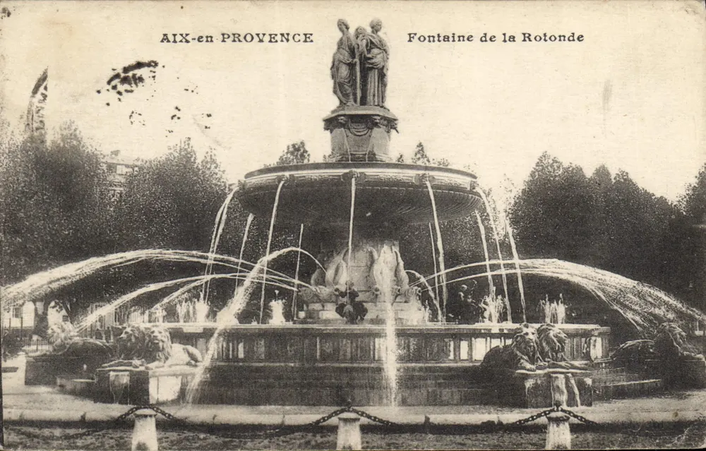 Aix-en-Provence — Fontaine de la Rotonde — unbekannter Verleger, Seriennummer nicht sichtbar - Vorderseite
