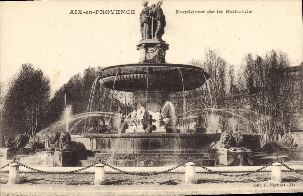 Aix-en-Provence — Fontaine de la Rotonde — Edit. C. Martinet - Aix - Vorderseite