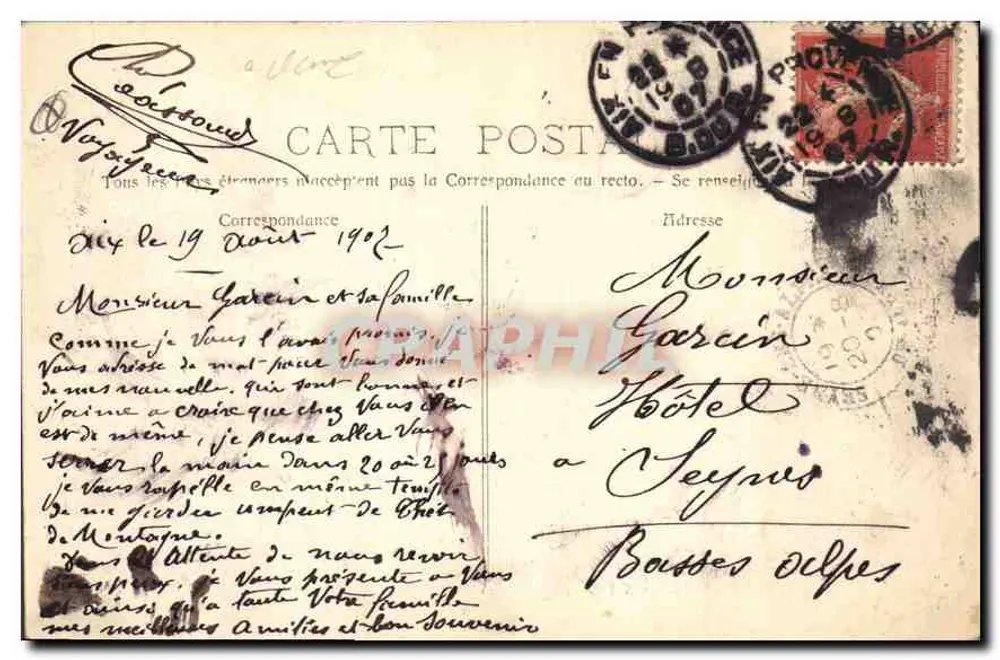 Aix-en-Provence — Fontaine Monumentale — Coleção Jaussaud - N°120 - Verso