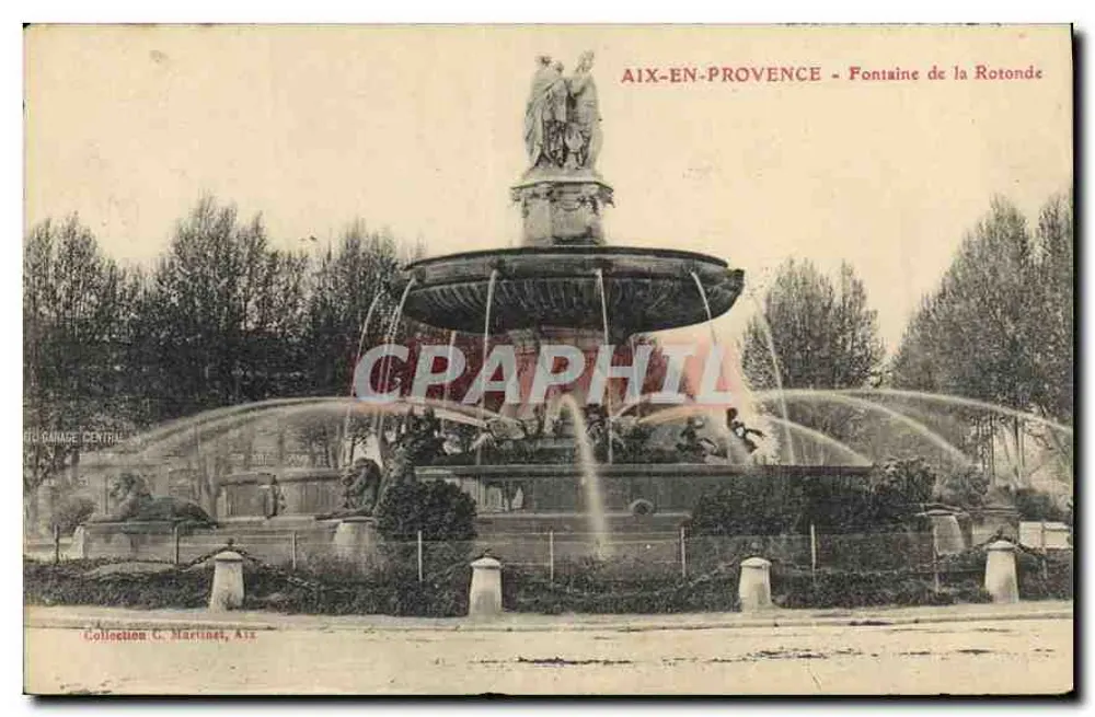 Aix-en-Provence - Fontaine de la Rotonde — Collection C. Martinel, Aix - Vorderseite