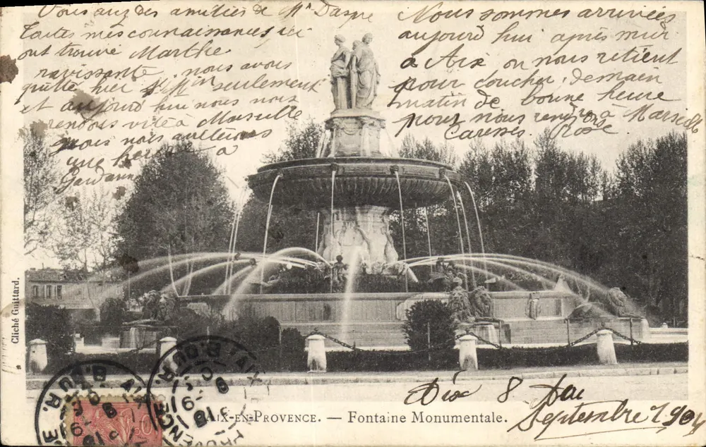 Aix-en-Provence — Fontaine Monumentale — Cliché Gaultard - Frente