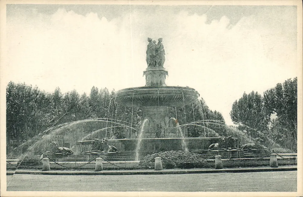 Aix-en-Provence — Fontäne der Rotunde — J. Gouard, Verlag Aix - Vorderseite
