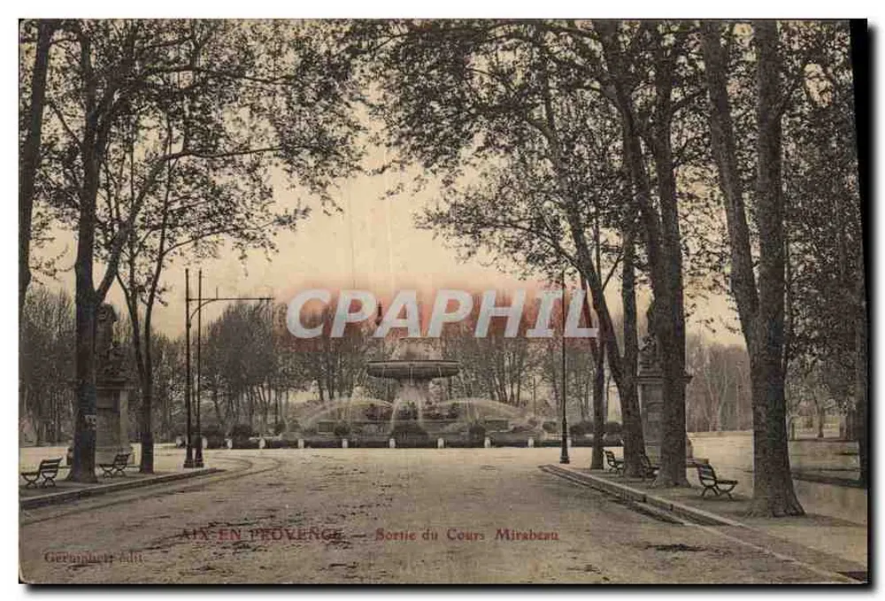 Aix-en-Provence — Saída do Cours Mirabeau — Gerbainberg editor - Frente