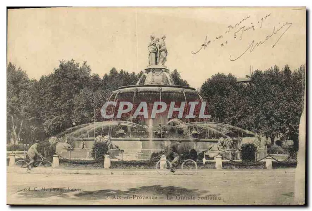 Aix-en-Provence — Die Große Fontaine — col. C. M. photo. Jouven - Vorderseite