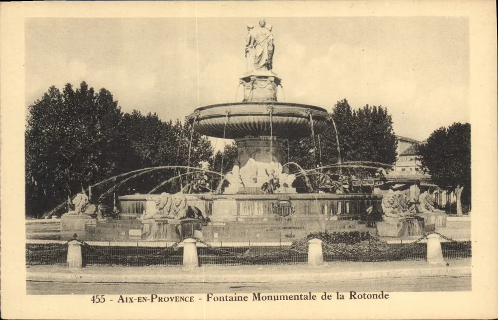 Aix-en-Provence — Monumentalfontein der Rotonde — Edition La Cigogne, Marseille - Vorderseite