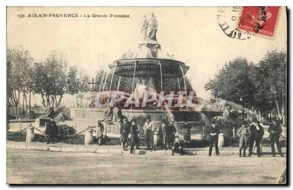 Aix-en-Provence - Die Grande Fontaine — Verlag 'B. du R.' - Vorderseite