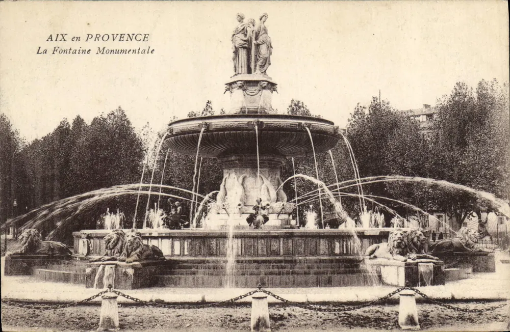 AIX EN PROVENCE — Die monumentale Fontäne — ohne Verleger oder sichtbare Seriennummer - Vorderseite