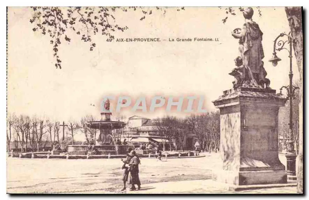 Aix-en-Provence — Die Große Fontaine — LL - Vorderseite