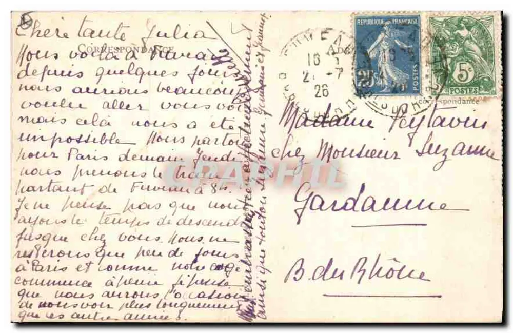 Aix-en-Provence — Die Große Fontaine — LL - Rückseite