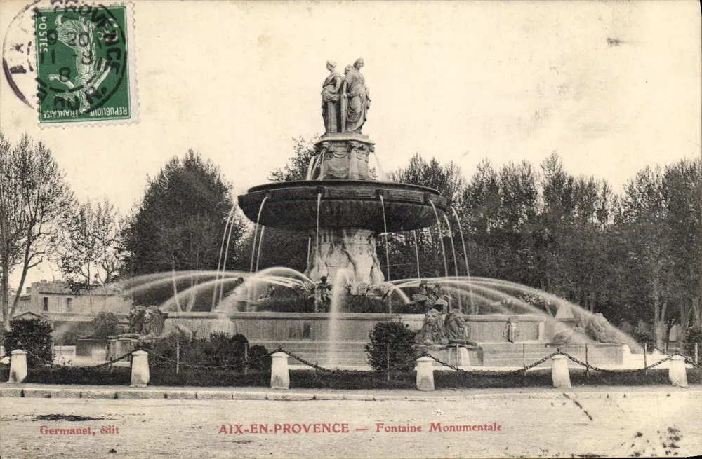 AIX-EN-PROVENCE — Fontaine Monumentale — Germanet, editor - Frente