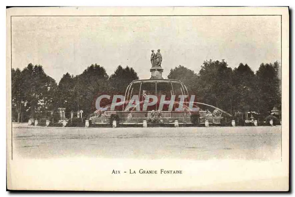 Aix - A Grande Fontaine — editado pela Provence-Carte Postale - Frente