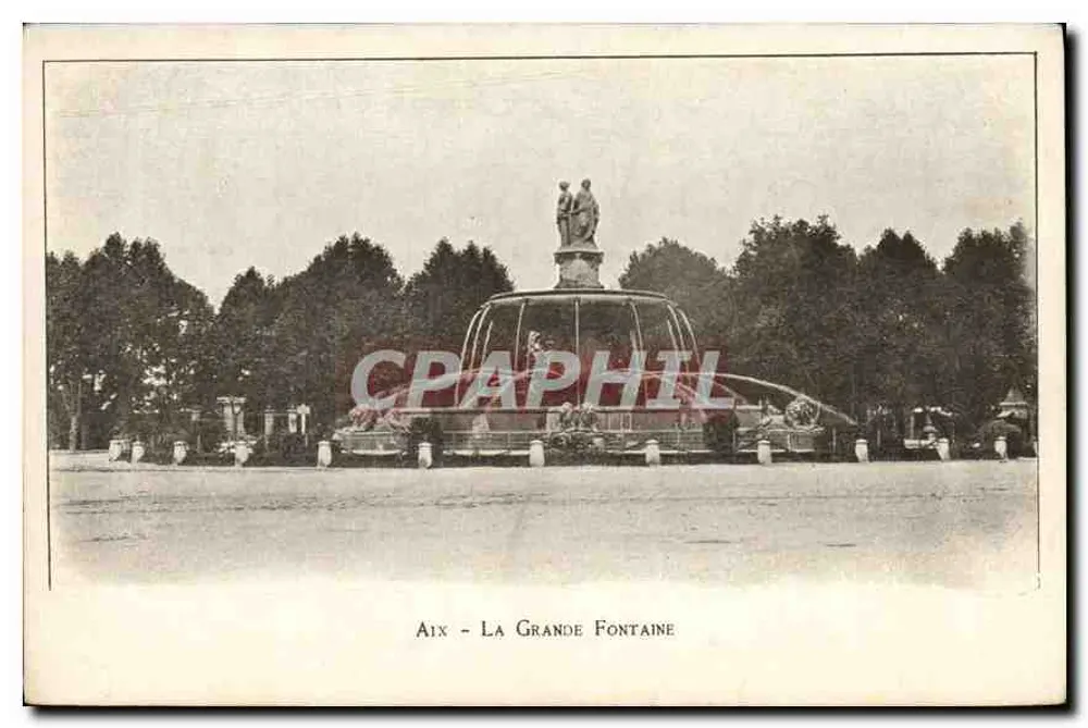 Aix - A Grande Fonte — editada pela Provence-Carte Postale - Frente