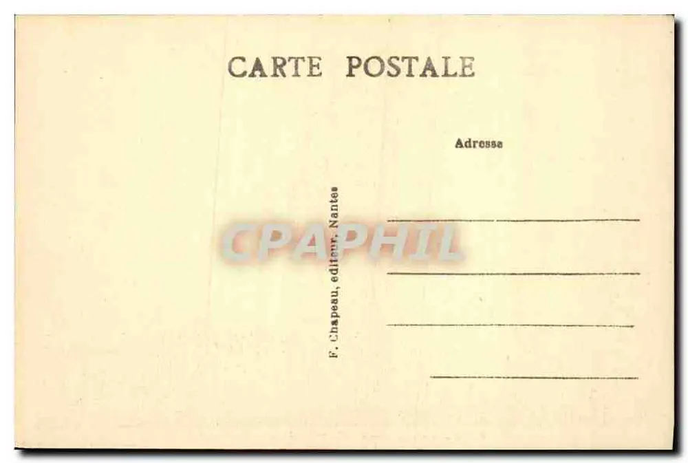 Guérande (Loire-Inf.) — A Moinha do Diabo — F. Chapeau, editor, Nantes - Verso
