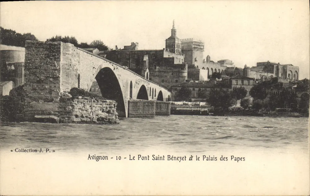Avignon - Die Brücke Saint Bénézet & das Palast der Päpste — Sammlung J. P. — n° 10 - Vorderseite