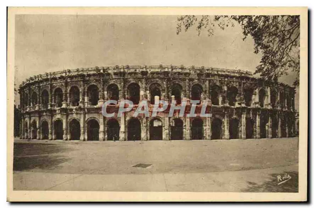 Nîmes — As Arênes (amphitéatro romano) — Rollo - Frente