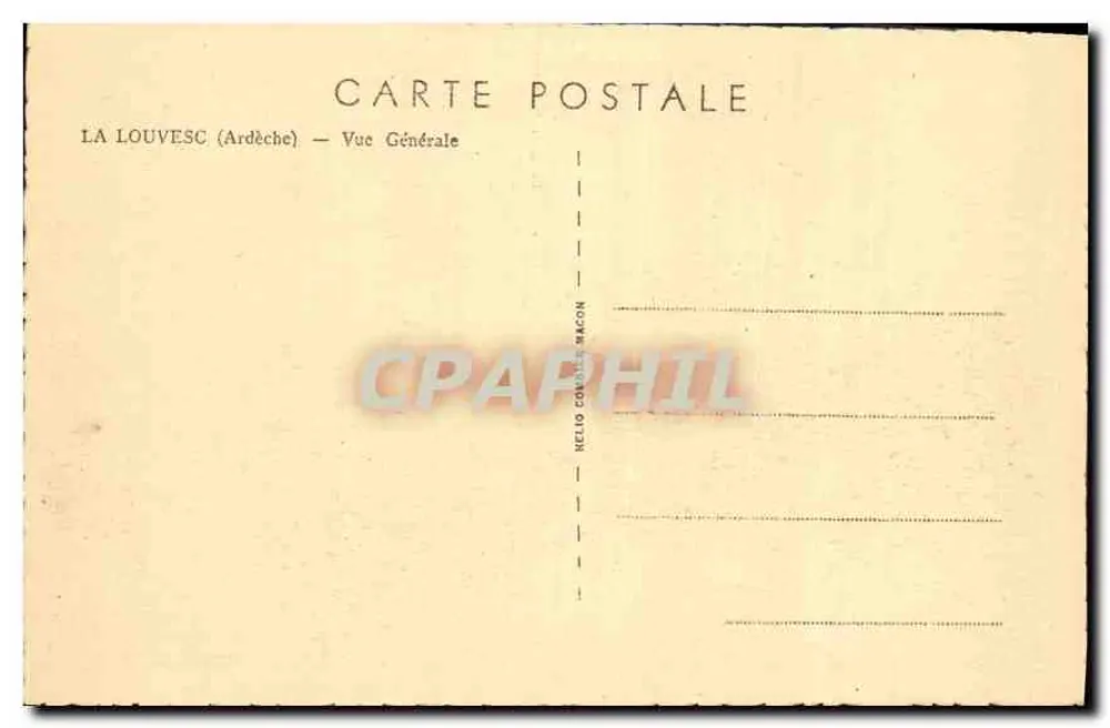 La Louvesc (Ardèche) — Vista Geral — Hélio Comblé-Macon - Verso