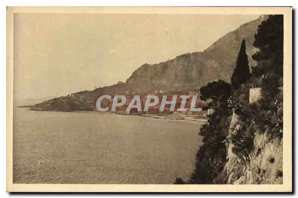 Monaco - Die Bucht von Canton — Ansicht der Gärten von Monaco — Kunstausgabe YVON, Monaco - Vorderseite