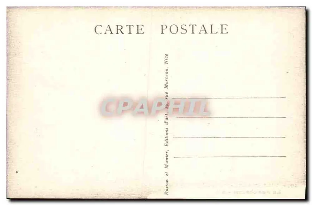 Villefranche-sur-Mer — La Rue obscure — Munier Editions, Nice - Rückseite